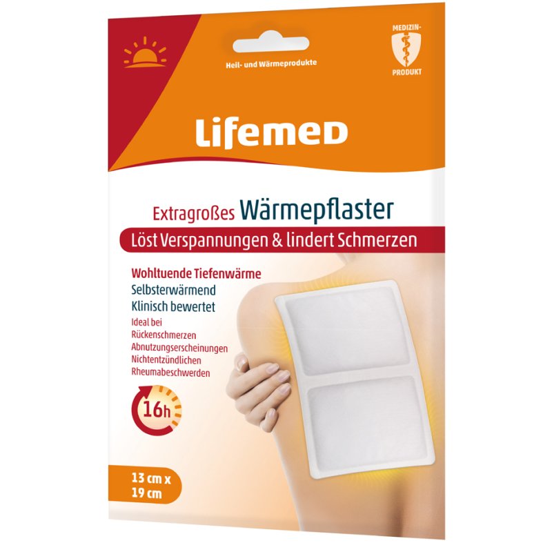 Lifemed coussins thermiques auto-adhésifs, 190 × 130 mm, blanc